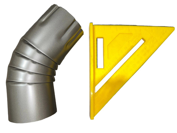 3 inch Round Downspout Elbow 45 Degree Professional Grade Aluminum with installation guide